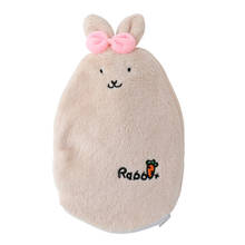 1Pcs Cute Cartoon Plush Rabbit Flannel Water-Filling Hot Water Bottles Mini PVC Removable Washable Office Worker Warming Product 2024 - buy cheap