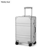 TRAVEL TALE-maleta de transporte de aluminio de 20 pulgadas, equipaje de cabina rígido con carrito para viajar 2024 - compra barato