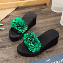 2020 petaloid Design sandal Women Summer Flip Flops height-heel Shoes Ladies Slipper Indoor Outdoor Flip-flops Beach Shoes 2024 - compre barato