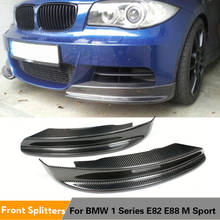 Carbon Fiber / FRP Front Bumper Aprons Splitters For BMW 1series 128i 135i E82 E82 M Sport 2008 - 2011 Front Lip Splitters 2024 - buy cheap