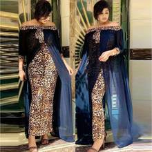 African Maxi Dresses For Women Sexy Slash Neck Dashiki Leopard  Robe Fashion Elegant Mesh Patchwork African Party Dress Vestidos 2024 - buy cheap