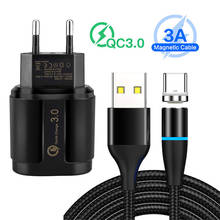 3A Type C Fast USB Charger Magnetic Micro Cable For Samsung A32 A52 Huawei P40 Honor 9C Xiaomi POCO M3 Redmi 9 Phone charge Wire 2024 - buy cheap