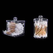 Transparent Organizer Cotton Swab Storage Box  Acrylic Cotton Pad Storage Box Cosmetic Plastic Box Bathroom Bedroom 2024 - buy cheap