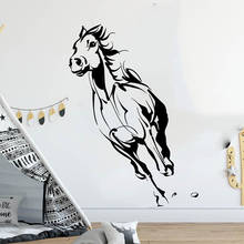 Pegatina de pared de animales domésticos, caballo corriendo, para dormitorio, habitación de niños, caballo, unicornio, jungla, granja 2024 - compra barato