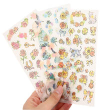 10 pacotes de adesivos série bolha flor e gato, adesivos decorativos para scrapbooking e presentes para crianças por atacado 2024 - compre barato