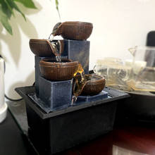 Interior fonte de água de mesa fonte feng shui meditação relaxar escritório em casa sala estar decoração mesa ornamentos artesanato artes 2024 - compre barato