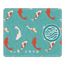 Mouse pad com teclado de computador de borracha, tapete com almofada para teclado de computador da água tribe koi alarme 2024 - compre barato