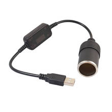 30cm 5V 2.1A USB Port To 12V Car Cigarette Lighter Socket Adapter USB Male to Female Cigarette Lighter Converter 2024 - buy cheap