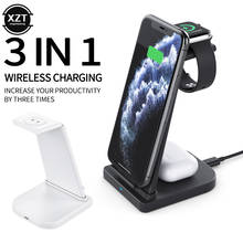 Folding 3 in 1 Wireless Charging Station for iPhone11Pro/Xr/Xs/AirPods Headset /iWatch Fast Charger for Samsung S10 S9 Huawei 2024 - buy cheap