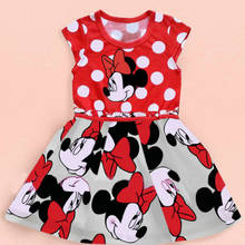 Baby Girl Christmas Dress 2020 Summer New Minnie Girl Dress Cartoon Minnie Polka Dots Baby Dress Red Lovely Girl Dress 2024 - buy cheap