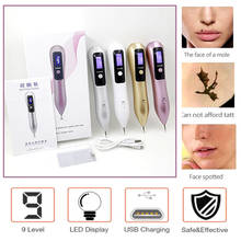 Pluma de Plasma para eliminación de lunares, pluma láser LCD con iluminación LED de 9 niveles, removedor de pecas faciales, herramienta para el cuidado de la piel con agujas de pluma de Plasma 2024 - compra barato