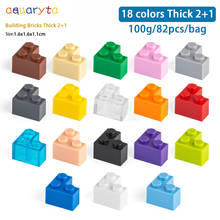 Aquaryta-82 piezas DIY 2357, bloques de construcción, figuras gruesas 2 + 1, bloques, tamaño creativo educativo, Compatible, juguetes de plástico para niños 2024 - compra barato