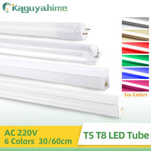 KPS LED Tube T8 T5 Light 60cm 10w RGB Colorful AC 220V High Bright 300mm 600mm LED T8 Integrated Driver Fluorescent NeonTubes 2024 - buy cheap