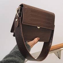 #H40 Crocodile Pattern Shoulder Messenger Bag Luxury Handbags Women Bags Designer Handbags Women 2020 New PU Leather Purse Sac 2024 - buy cheap