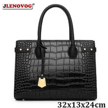 Ladies Crocodile Handbags for Women Luxury Designer Genuine Leather Crossbody Purses Cowhide Top Handle Office Tote Shoulder Bag 2024 - buy cheap