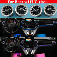 Luz Ambiental delantera para coche Benz v-class w447, iluminación decorativa de 3/64 colores, lámpara de luces LED, salida de aire interior 2024 - compra barato