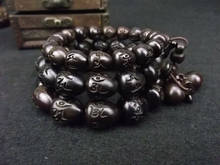 Lightning stroke Jujube Wood OM Mani Padme Hum Heart Beads Tibetan Bracelet 2024 - buy cheap