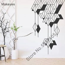 Makeyes Geometric Art Wall Decal Home Livingroom Wall Sticker Office Decoration Vinyl Geometric Style Wallpaper Abstract Q011 2024 - buy cheap