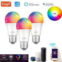 Tuys-lâmpada led inteligente e27 de 8w, wi-fi, rgb, funciona com alexa e google home, função rgb, 100 v-240v, regulável, lâmpada mágica, nite bird 2024 - compre barato