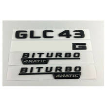 Insignia de guardabarros de maletero, emblema negro GLC43 para AMG BITURBO 4MATIC 2024 - compra barato