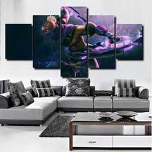 Cuadro de arte moderno para decoración del hogar, pósteres en lienzo HD, pinturas al óleo para sala de estar y dormitorio, accesorios de arte de pared, Dota 2, 5 paneles 2024 - compra barato