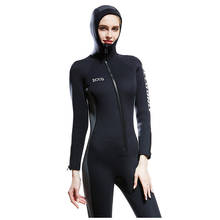 ZCCO-traje de neopreno con capucha para mujer, traje de buceo de 5MM, conjunto de una pieza para surf, pesca submarina, esnórquel, traje de baño a prueba de frío para invierno 2024 - compra barato