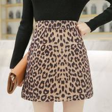 Falda corta con estampado de leopardo para mujer, minifalda ajustada de cintura alta, Sexy, a la moda, para otoño y verano 2024 - compra barato