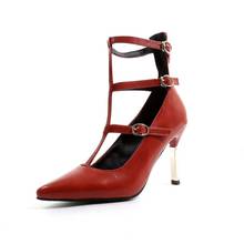 Sapatos de salto alto femininos, calçados grandes de mulheres, sapatos femininos, chinelos romanos pontudos, antiderrapantes 2024 - compre barato