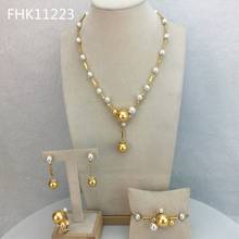 Yuminglai Dubai Fine Jewlery Simple Pearl Jewelry Sets Fancy Jewelry  for Women FHK11223 2024 - buy cheap