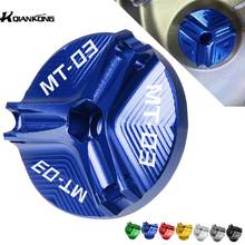 Motorcycle CNC Alumimun MT03 LOGO M20*2.5 Engine Oil Filter Cup Plug Cover FOR Yamaha MT-03 2003 2004 2005 2006 2007 2008 2009 2024 - buy cheap