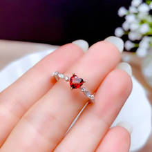 New Arrival Natural and Real Garnet Ring 925 sterling silver Fine jewelry Natural And Real Garnet Ring 2024 - buy cheap