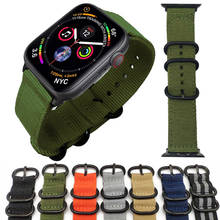 Нейлоновый ремешок для часов apple Watch 44 мм 40 мм IWatch Series 2 3 4 5 ремешок для часов 38 мм 42 мм наручный Браслет apple watch 4 band 2024 - купить недорого
