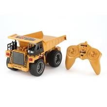 Huina-caminhão basculante de brinquedo com controle remoto-1540, veículo de brinquedo controlado remotamente, para brincadeiras de engenharia de construção civil, uma liga de 540, 1/18 e 6ch 2024 - compre barato