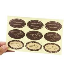 90PCS/Lot Cute Classical Brown Wish series Ellipse DIY Multifunction Paper Label Adhesive Gift Seal Sticker 2024 - buy cheap