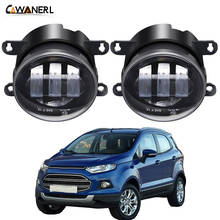 LED Fog Light 30W 4000LM Car Front Bumper Fog Lamp Daytime Running Light White Amber 12V For Ford EcoSport 2013 2014 2015 2016 2024 - buy cheap