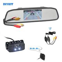 DIYKIT-Sistema de Control de aparcamiento automático inalámbrico, Sensor de Radar de aparcamiento, vídeo impermeable, cámara de coche + Monitor de espejo de coche de 4,3 pulgadas 2024 - compra barato