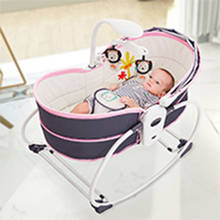 Детская кроватка-качающаяся кроватка спальные Smart Электрический стул для новорожденного, переносная колыбель, От 1 до 3 лет Cadeira Balanco детские кровати BK50YY 2024 - купить недорого