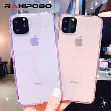 Блестящий чехол для телефона с алмазной рамкой для iPhone 11 11Pro Max X XR XS Max 8 7 6 6S Plus, прозрачный мягкий чехол со стразами 2024 - купить недорого