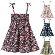 3-7 Years Girls Flower Dress Summer Sleeveless Casual Clothing Kids Princess Dresses Children Clothes 2024 - buy cheap