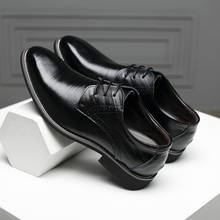 Luxury Business Oxford Leather Shoes Men Breathable Rubber Formal Dress Shoes Male Office Wedding Flats Footwear Mocassin Homme 2024 - buy cheap