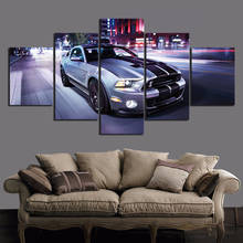 Wall Art Canvas Print 5pcs Famous Vehicle Ford Mustang Shellby GT500 Super Snake Car Poster Home Decor Painting Modular Pictures 2024 - buy cheap