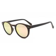 BerWer Men Sunglasses Vintage Mirror Lenses Driving Sun Glasses Male Wood Frame Eyewear UV400 2024 - buy cheap