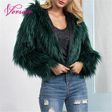 Fashion Women Winter Crop Faux Fur Hooded Coat Long Sleeve Fluffy Fur Jacket Party Streetwear Outerwear manteau femme hiver 2024 - buy cheap