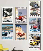 Grand Prix Super Racing Car Retro 2006 Monaco Race 64th Motor Poster Wall Art Canvas Wall Picture Painting For Room Home Decor 2024 - buy cheap