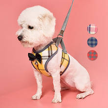 Arnés transpirable para perros y gatos, chaleco personalizado, versión coreana, entramado adecuado para perros pequeños, medianos, accesorios para mascotas 2024 - compra barato
