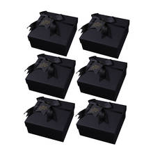 6pcs Luxury Bowknot Gift Box Bowknot Wrapping Gift Box Dlicate Paper Chic Gift Package Box For Wedding Valentines Day (Black) 2024 - buy cheap