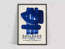 Pierre Soulages Poster Abstract Art Print Canvas Painting Exhibition Home Decor Vintage Blue Wall Art Picture for Living Room 2024 - buy cheap