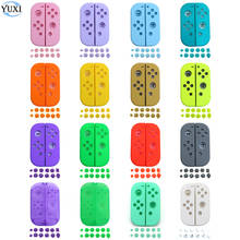 YuXi-carcasa de repuesto para Nintendo Switch, carcasa colorida para mando de NS Joy Con, botones ABXY, púrpura, blanco y rojo 2024 - compra barato