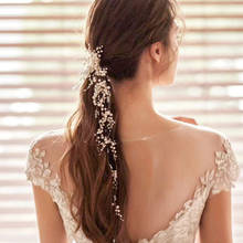 Cc conjunto de faixa de cabelo de pérolas para casamento, 2 peças, acessórios para mulheres, noivas, faixas de cabelo, arco m128 2024 - compre barato