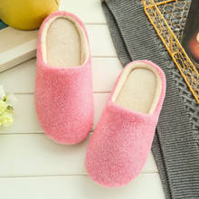 Zapatillas de casa antideslizantes para mujer, pantuflas de Casa de Interior de felpa suave, de algodón, zapatos deslizantes para dormitorio, 2020 2024 - compra barato